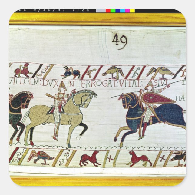 Sticker Carré Duke William demande à Vital (Devant)