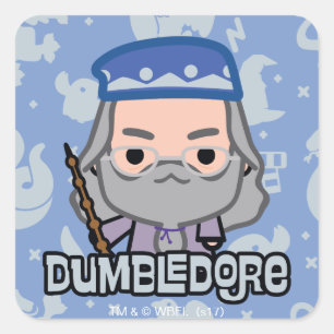 Sticker Carré Dumbledore Cartoon Caractère Art