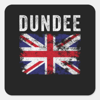 Sticker Carré Dundee UK Drapeau Écosse Souvenir