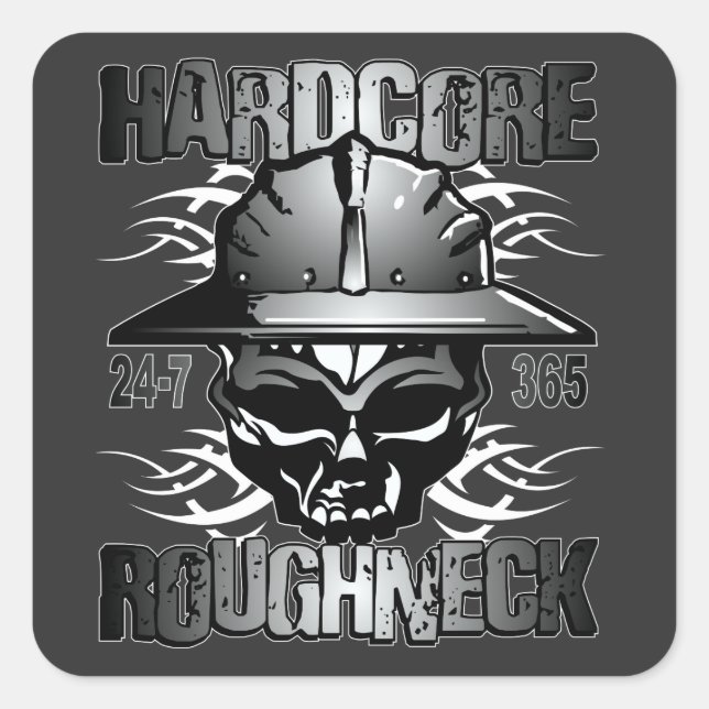 STICKER CARRÉ DUR À CUIR HARDCORE (Devant)