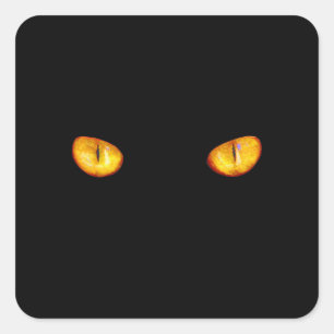 Sticker Carré Dur regard de Golden Bombay Cat Eyes