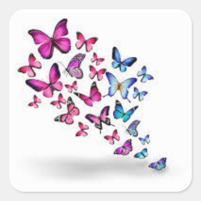 Sticker Carré Durable et résistant aux intempéries (Devant)