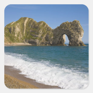 Sticker Carré Durdle Door, Lulworth Cove, Jurassic Coast,
