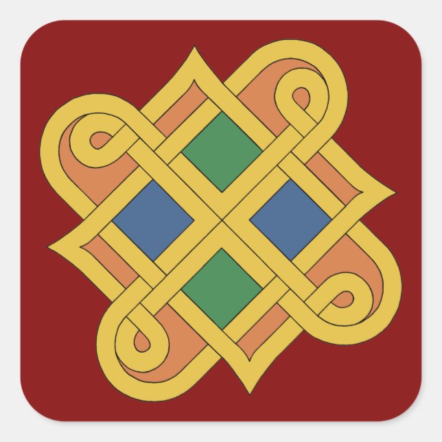 Sticker Carré Durrow Knotwork 2016 (Devant)