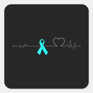 Sticker Carré Dysautonomia Pulse cardiaque EKG NCS Strong POTS M