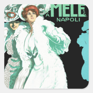 Sticker Carré E. A. Mele ~ Femmes en blanc