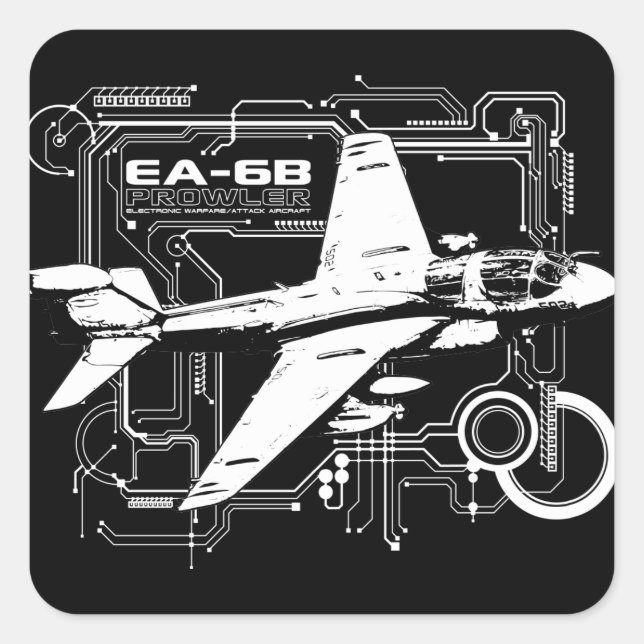 Sticker Carré EA-6B Prowler (Devant)