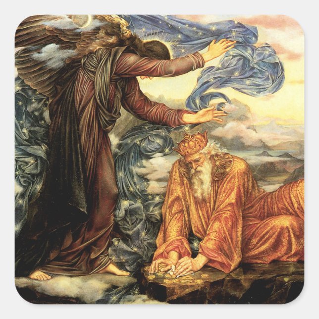 Sticker Carré Earthbound par Evelyn De Morgan, Art victorien (Devant)