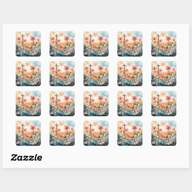 Sticker Carré Easter Sunrise (Feuille)