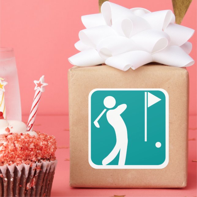 Sticker Carré Eat Sleep Golf (Fête)