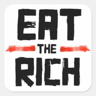 Sticker Carré EAT the RICH