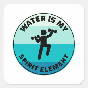 Sticker Carré Eau Aérobic Fitness aquatique Aqua Exercice