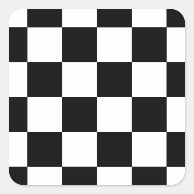 Sticker Carré Échecboard (Devant)