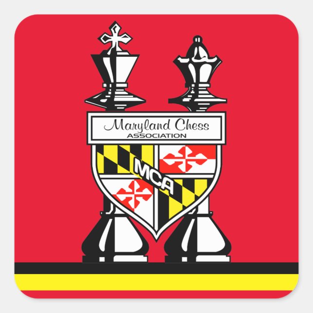 STICKER CARRÉ ÉCHECS MARYLAND (Devant)