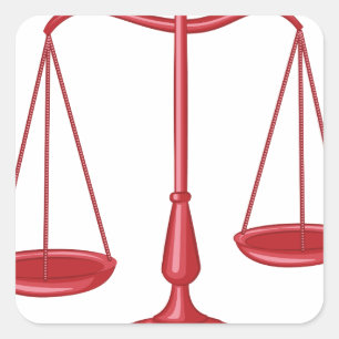 Sticker Carré Échelles De Justice