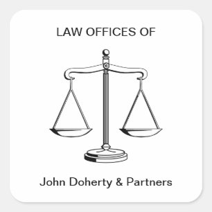 Sticker Carré Échelles de justice   Bureau du droit