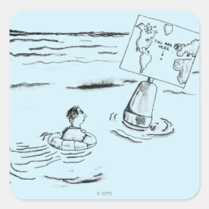 Sticker Carré Échoué