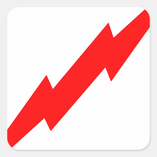Sticker Carré Éclair rouge (Devant)