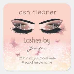 Sticker Carré Éclairage chic étincelant d'extension de foudre