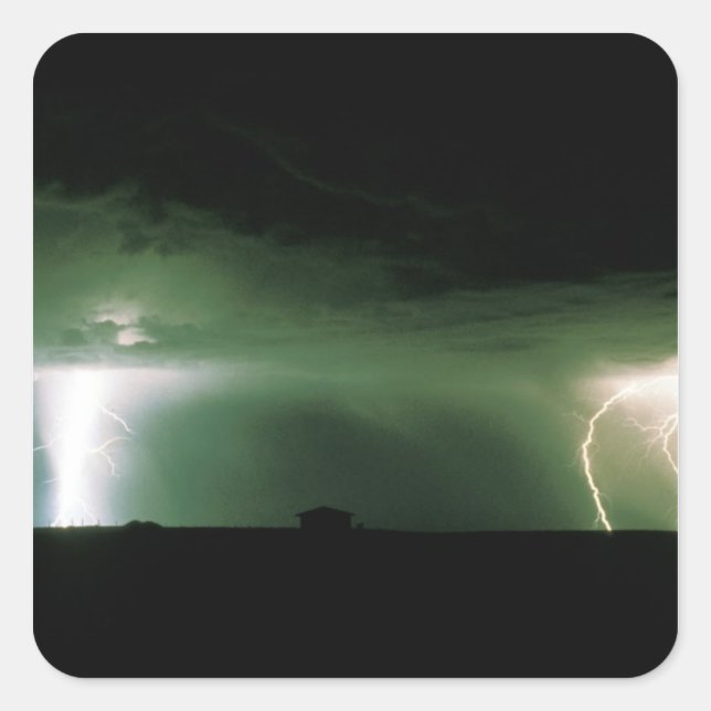 Sticker Carré Éclairs. (Devant)