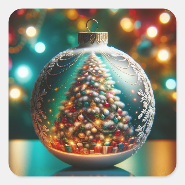 Sticker Carré Éclat de vacances (Devant)