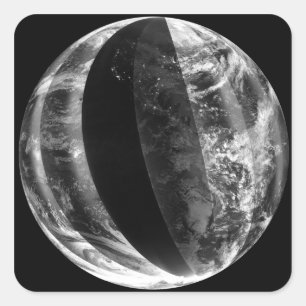 Sticker Carré éclipse lunaire