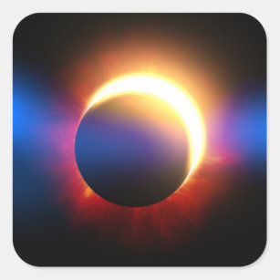 Sticker Carré Éclipse solaire