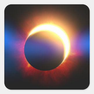 Sticker Carré Éclipse solaire