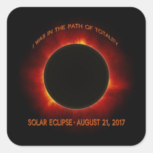 Sticker Carré Éclipse solaire