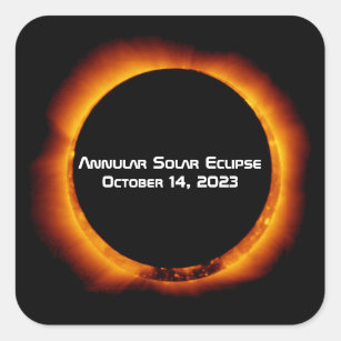 Sticker Carré Éclipse solaire annuelle 2023