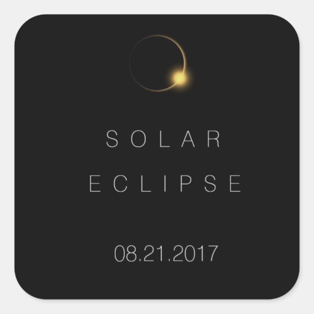 Sticker Carré Éclipse solaire totale américaine 2017 (Devant)