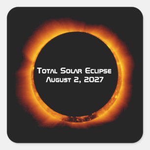 Sticker Carré Éclipse solaire totale du siècle 2027