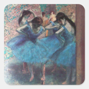 STICKER CARRÉ ÉCOLE DE DANSE / BALLERINA DANSEURS DE BALLET EN B