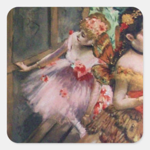 STICKER CARRÉ ÉCOLE DE DANSE / BALLERINA DANSEURS DE BALLET EN R