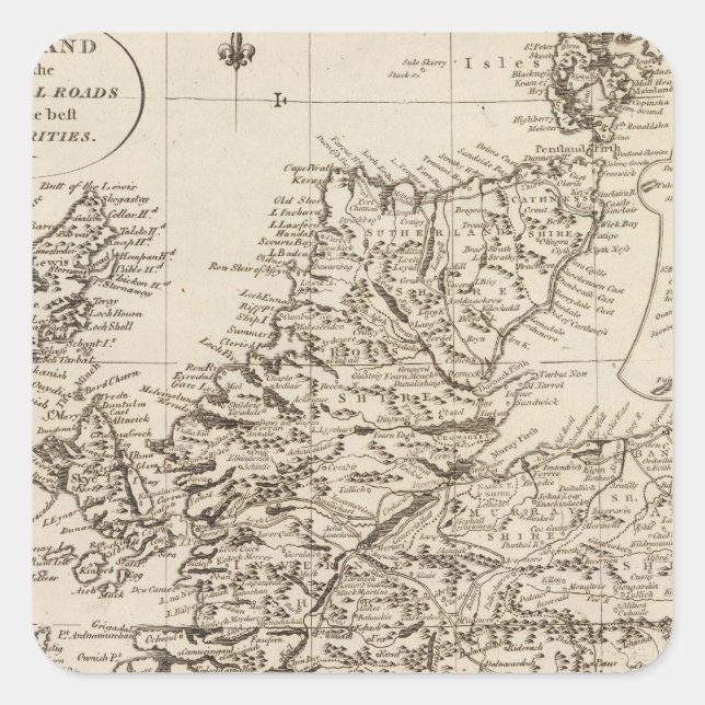 Sticker Carré Écosse 10 (Devant)