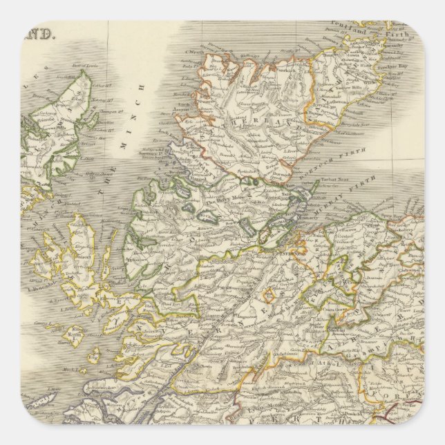 Sticker Carré Écosse 24 (Devant)