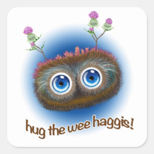 Sticker Carré Ecosse 'Hoots Toots Haggis'