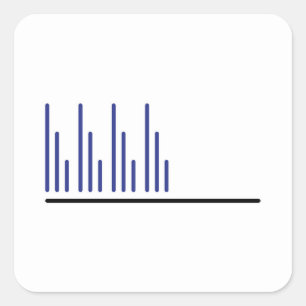 Sticker Carré écoulement et harmonie bleu