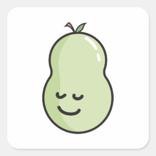 Sticker Carré Écouter avec le sourire