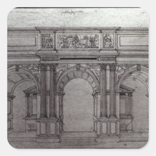 Sticker Carré Écran Rood de l'église