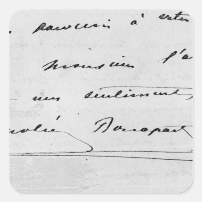 Sticker Carré Écriture et signature (Devant)