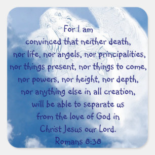 Sticker Carré Écriture Inspirante Angel Dans Les Nuages, Romains