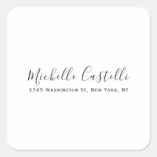 Sticker Carré Écriture professionnelle classique simple