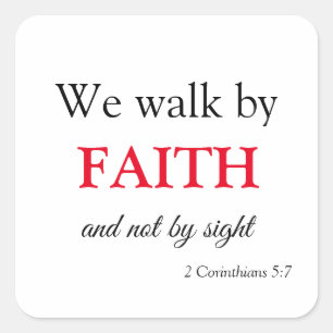 Sticker Carré Écritures chrétiennes par foi