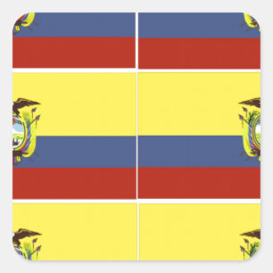 Sticker Carré ecuadoriflag