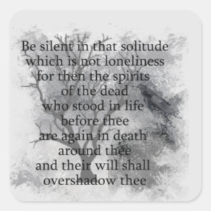 Sticker Carré Edgar Allan Poe Spirits of the Dead Halloween Poem