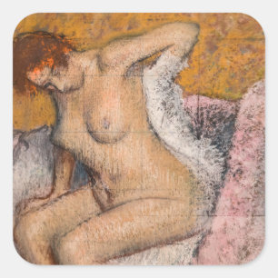 Sticker Carré Edgar Degas - Après le bain