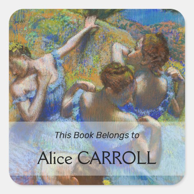 Sticker Carré Edgar Degas - Blue Dancers (Devant)