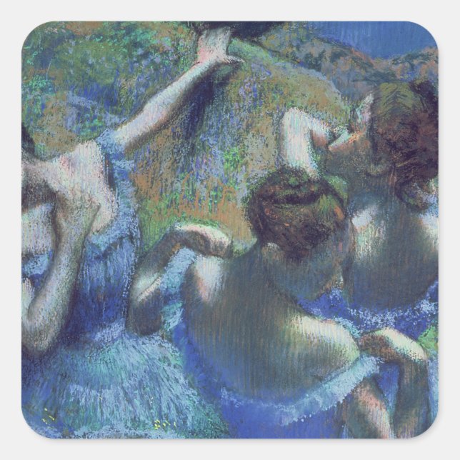 Sticker Carré Edgar Degas | Blue Dancers, c.1899 (Devant)
