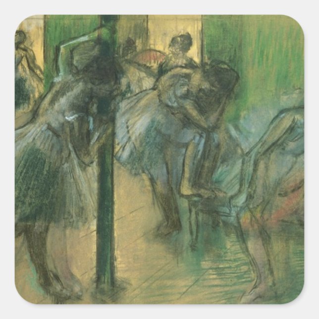 Sticker Carré Edgar Degas | Danseurs (Devant)